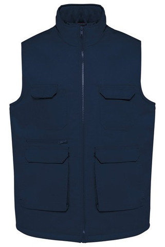 WK. Designed To Work WK607 - Gewatteerd unisex gilet in polykatoen met veel zakken