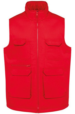 WK. Designed To Work WK607 - Unisex padded multi-pocket polycotton vest