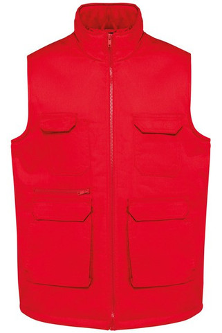 WK. Designed To Work WK607 - Gewatteerd unisex gilet in polykatoen met veel zakken
