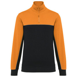 WK. Designed To Work WK404 - Unisex zipped neck eco-friendly sweatshirt