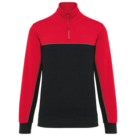 WK. Designed To Work WK404 - Unisex zipped neck eco-friendly sweatshirt