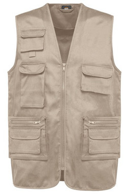 WK. Designed To Work WK609 - Unisex lined multi-pocket polycotton vest