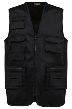 WK. Designed To Work WK609 - Unisex lined multi-pocket polycotton vest
