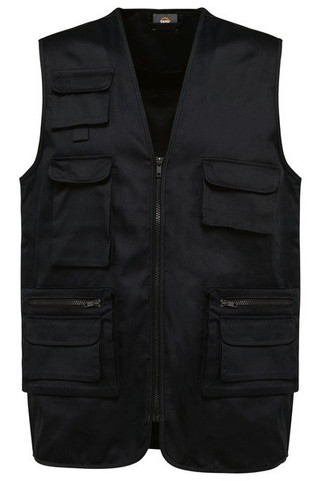 WK. Designed To Work WK609 - Gevoerd unisex gilet in polykatoen met veel zakken