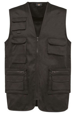 WK. Designed To Work WK609 - Gilet polycoton multipoches doublé unisexe