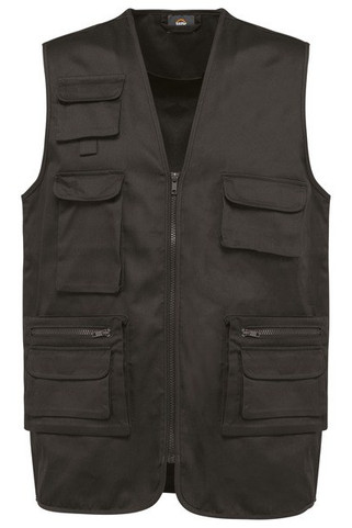 WK. Designed To Work WK609 - Gevoerd unisex gilet in polykatoen met veel zakken