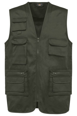WK. Designed To Work WK609 - Gilet polycoton multipoches doublé unisexe