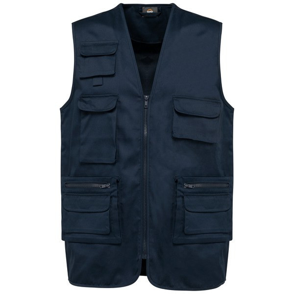 WK. Designed To Work WK609 - Gevoerd unisex gilet in polykatoen met veel zakken