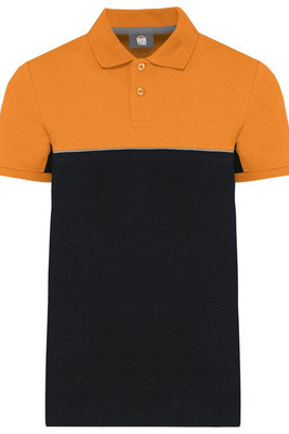WK. Designed To Work WK210 - Unisex eco-friendly two-tone short sleeve polo shirt