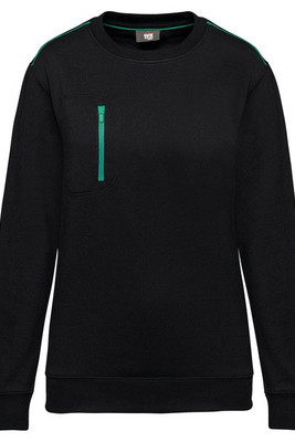 WK. Designed To Work WK403 - DayToDay Unisex-Sweatshirt mit kontrastfarbener zip Tasche
