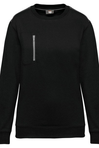 WK. Designed To Work WK403 - Sweat-shirt DayToDay zip poche contrasté unisexe