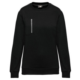 WK. Designed To Work WK403 - DayToDay Unisex-Sweatshirt mit kontrastfarbener zip Tasche