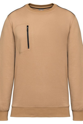 WK. Designed To Work WK403 - DayToDay Unisex-Sweatshirt mit kontrastfarbener zip Tasche