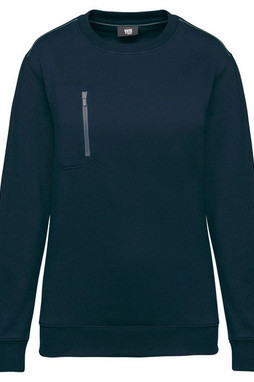 WK. Designed To Work WK403 - Sweat-shirt DayToDay zip poche contrasté unisexe