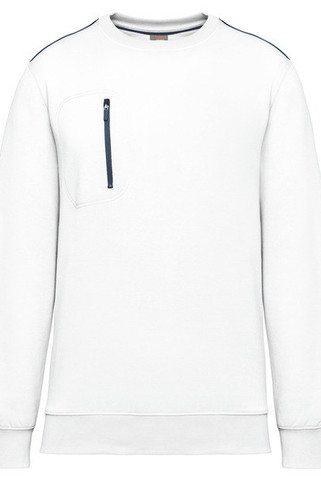 WK. Designed To Work WK403 - Sweat-shirt DayToDay zip poche contrasté unisexe