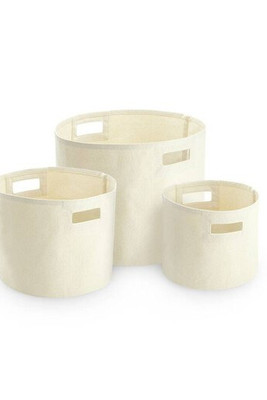 WESTFORD MILL WM574 - Versatile Cotton Canvas Storage Bins with Handles