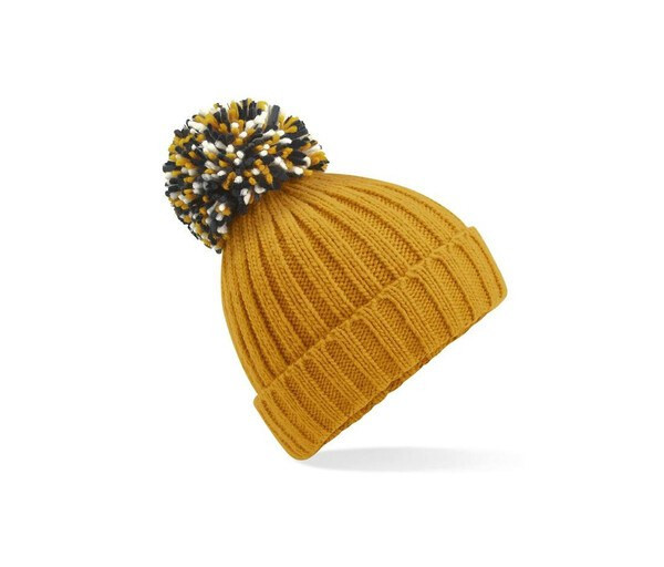 BEECHFIELD BF390 - Luxurious Shearling Lined Pom Pom Beanie