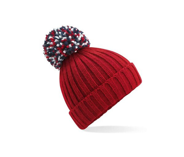 BEECHFIELD BF390 - Luxurious Shearling Lined Pom Pom Beanie