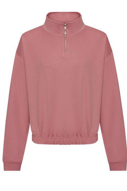 AWDIS JH037 - WOMENS CROPPED 1/4 ZIP SWEAT