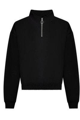 AWDIS JH037 - Moletom Feminino Cropped com Zíper e Fleece
