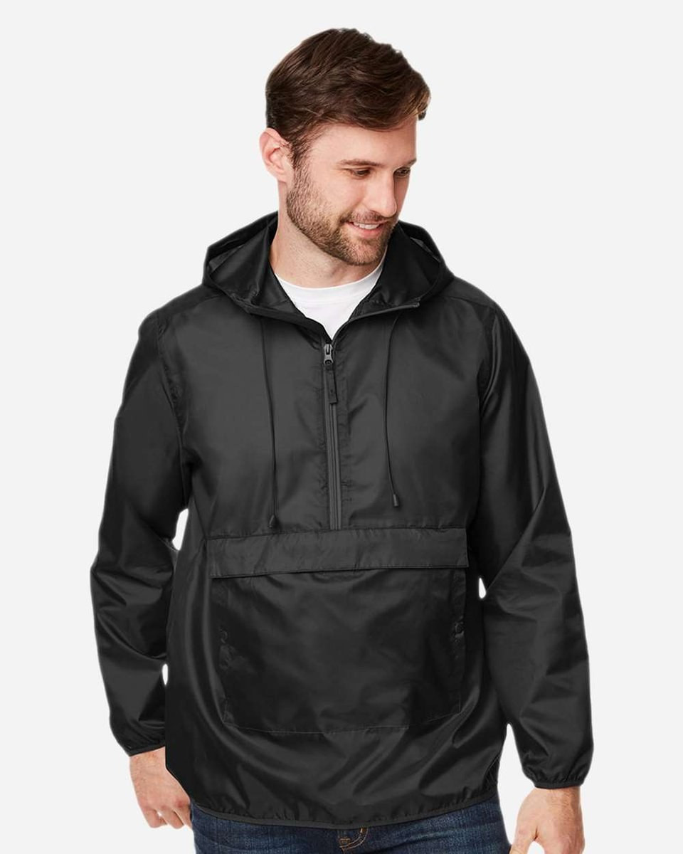 Team 365 TT77 - Adult Zone Protect Packable Anorak - Black