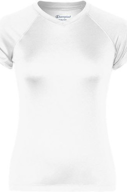CHAMPION 2657TL - Womens Double Dry V-Neck Tee
