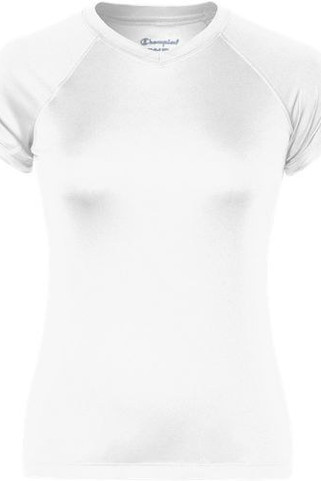 CHAMPION 2657TL - Womens Double Dry V-Neck Tee