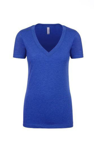 Next Level 6640 - Camiseta Escote Profundo de Algodón y Poliéster