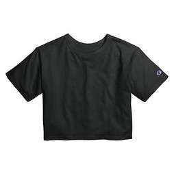 CHAMPION T435C - Girls Cropped Cotton Tee