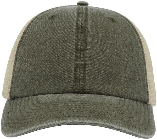 Atlantis ACCASE - Vintage Style Pigment Dyed Trucker Cap with Mesh