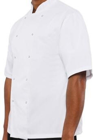 AFD By Dennys DDD70S - Affordable Unisex Short Sleeve Chef Jacket