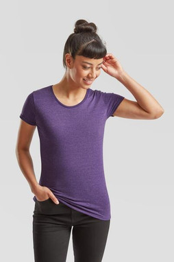 Fruit of the Loom F61432 - Fashionable Slim Fit Ladies Crew Neck T-Shirt