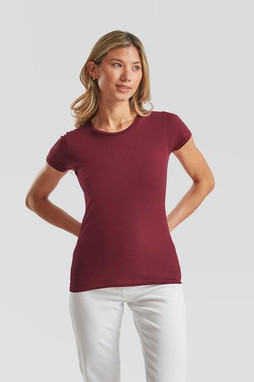 Fruit of the Loom F61432 - Fashionable Slim Fit Ladies Crew Neck T-Shirt