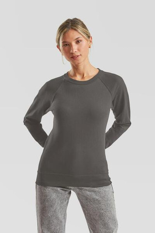 Fruit of the Loom F62146 - Slim Fit Lightweight Raglan Ladies Sweatshirt