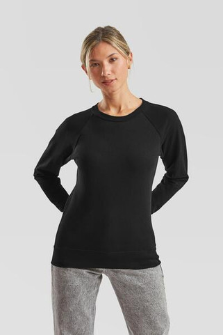 Fruit of the Loom F62146 - Slim Fit Lightweight Raglan Ladies Sweatshirt