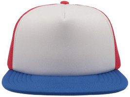 Atlantis ACSN90 - Retro 90s Style Flat Visor 5 Panel Trucker Cap