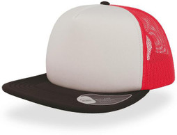 Atlantis ACSN90 - Retro 90s Style Flat Visor 5 Panel Trucker Cap