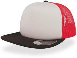 Atlantis ACSN90 - Retro 90s Style Flat Visor 5 Panel Trucker Cap