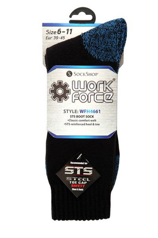 Work Force WFH4661 - Durable Ankle Length Safety Boot Socks with Arch Support
