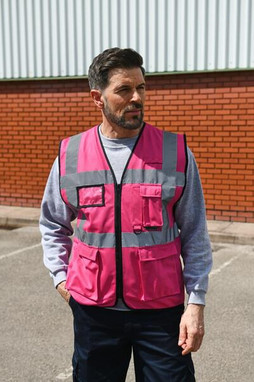 Korntex KXEXEC - High Visibility Executive Safety Vest with Pockets