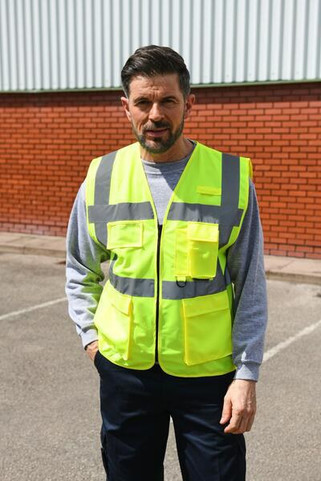 Korntex KXEXEC - High Visibility Executive Safety Vest with Pockets
