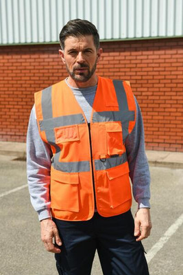 Korntex KXEXEC - High Visibility Executive Safety Vest with Pockets