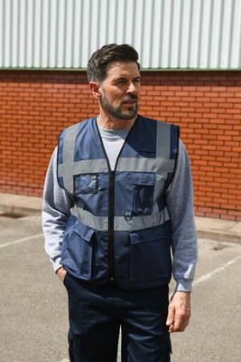 Korntex KXEXEC - High Visibility Executive Safety Vest with Pockets