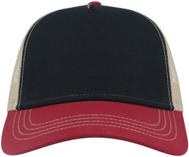 Atlantis ACRCAN - Trendy 5 Panel Cotton Canvas Trucker Cap