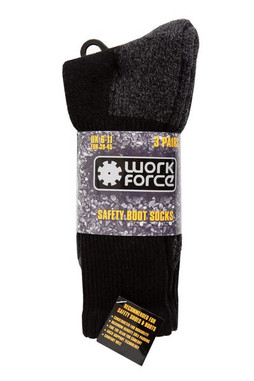 Work Force WFH0090 - Ultimate Comfort Heavy Duty Safety Boot Socks 3 Pack