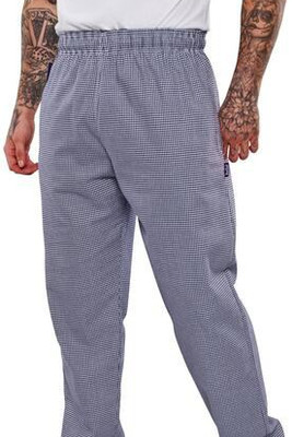 BonChef B704 - Unisex Baggy Chef Trousers with Gingham Check Pattern