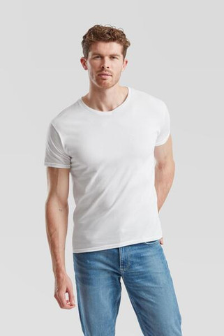 Fruit of the Loom F61442 - Trendy Slim Fit V-Neck Cotton T-Shirt for Men