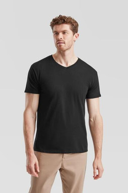 Fruit of the Loom F61442 - Trendy Slim Fit V-Neck Cotton T-Shirt for Men