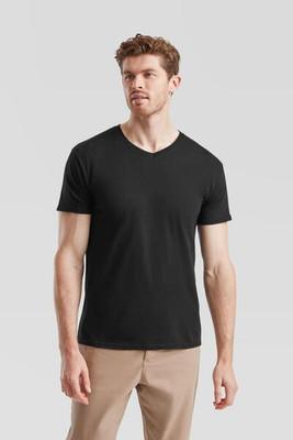 Fruit of the Loom F61442 - Trendy Slim Fit V-Neck Cotton T-Shirt for Men