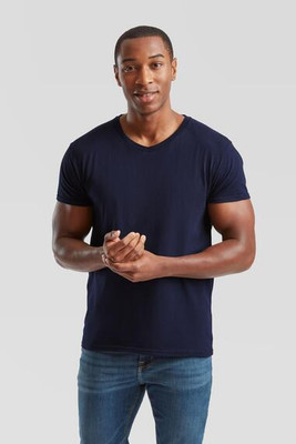 Fruit of the Loom F61442 - Trendy Slim Fit V-Neck Cotton T-Shirt for Men